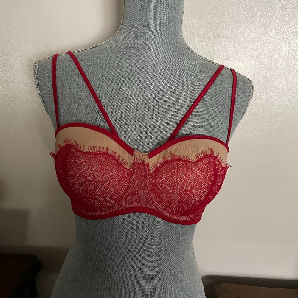 BLUSH Lightly Padded Red Bra 36D